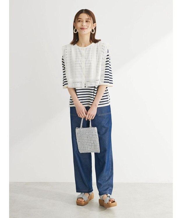 Green Parks インド綿 デニムストレートパンツ One Wash