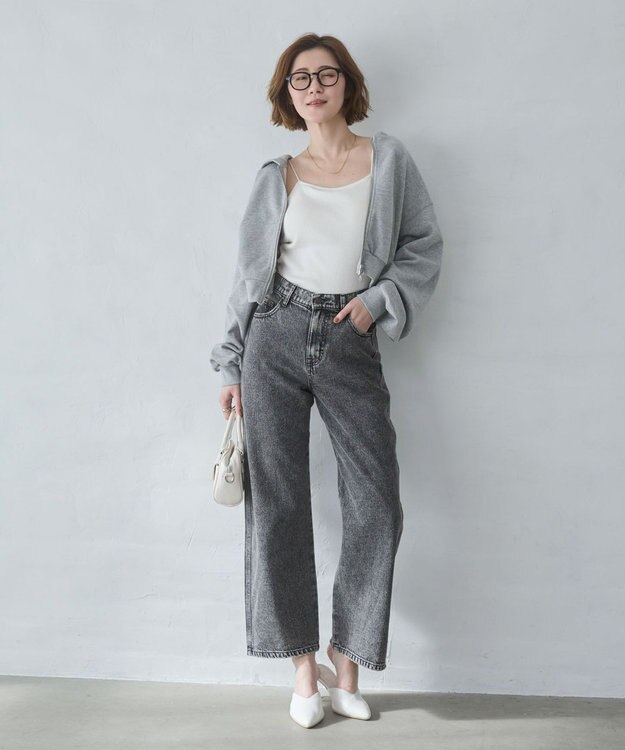 WEGO 【XS～Lサイズ展開/美脚】ストレートデニムパンツ ブラックその他