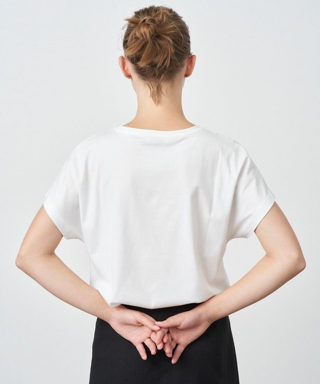 ATON SUVIN 60/2 | キャップスリーブTシャツ WHITE