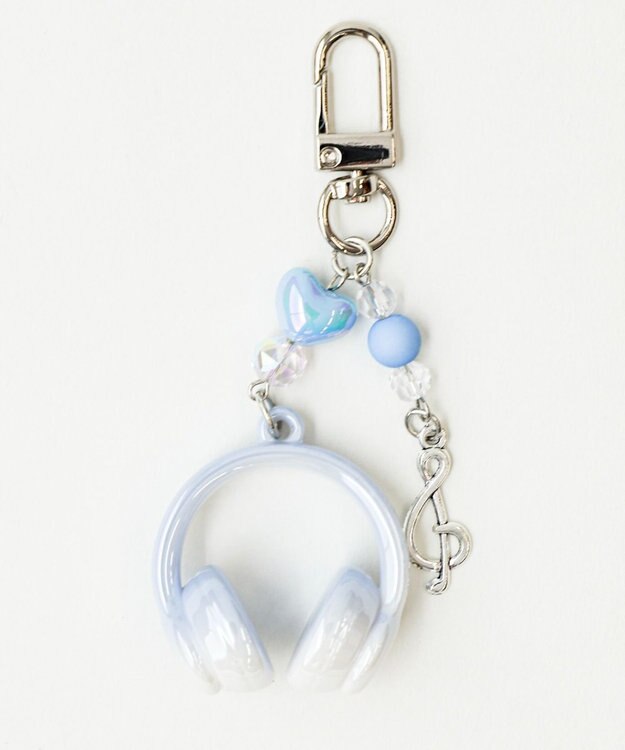 WEGO ヘッドホンビーズキーホルダー ホワイト