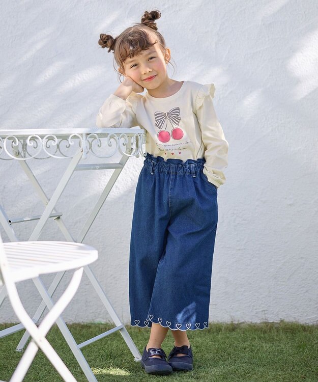 ANY KIDS 【WEB限定】7days プリント Tシャツ エクリュ×チェリー