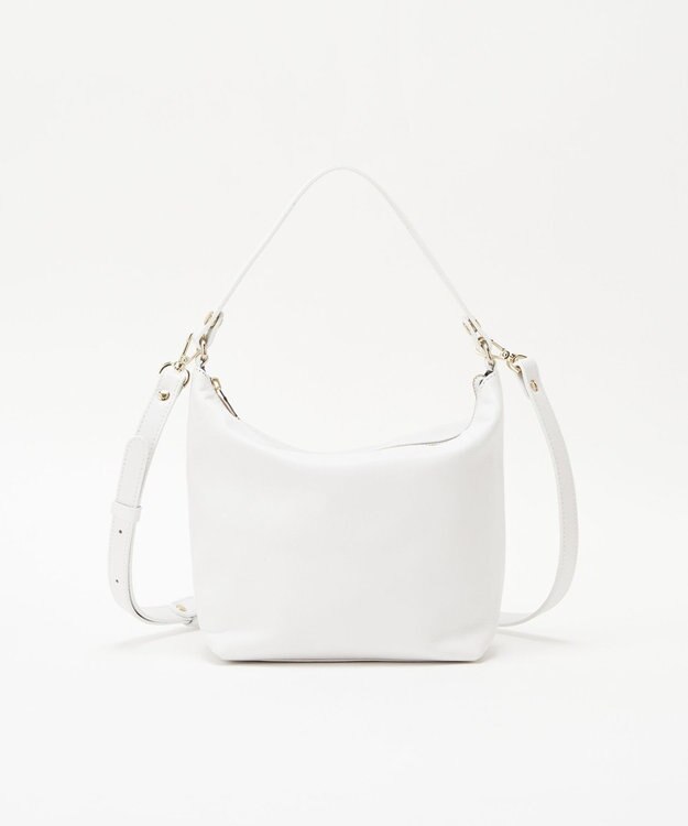 russet ソフトレザーシンプルショルダーバッグ (CE-1328-WEB) White