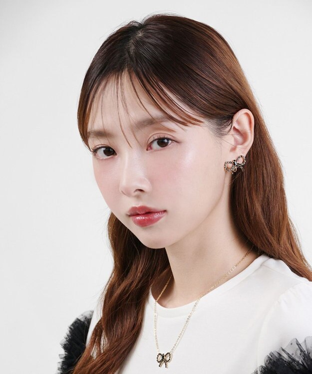 TOCCA GLITTER RIBBIN NECKLACE ネックレス ゴールド×ブラック系