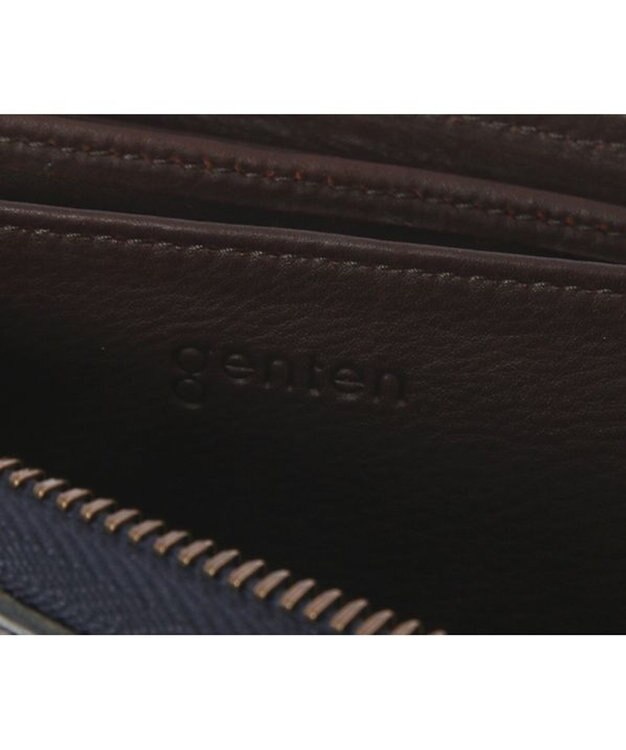 genten トスカ Lファスナー長財布 ネイビー