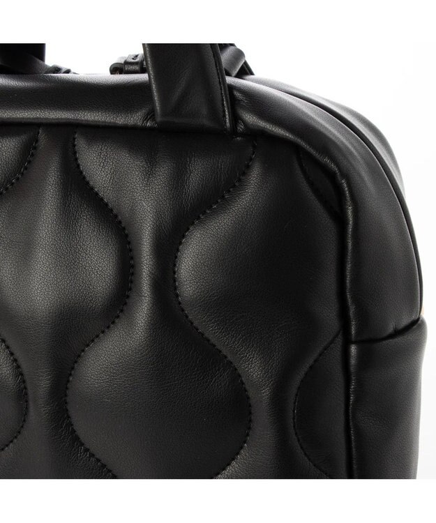 UNBILLION kakatoo シンセティックレザーキルトスクエアショルダー ブラック