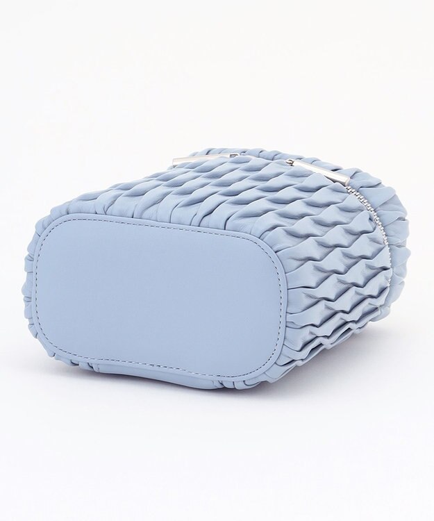 LA BAGAGERIE 【MONICA】ランダムプリーツバニティバッグ ブルー