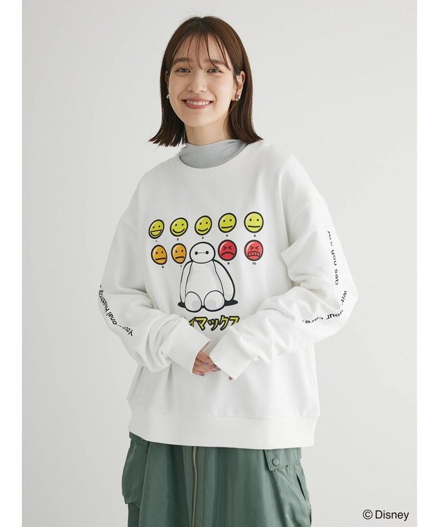 Green Parks ベイマックス／グラフィック裏毛プルオーバー White