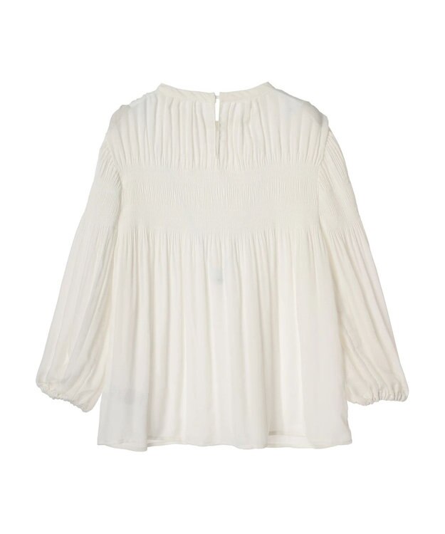 Green Parks マジョリカプリーツブラウス Off White