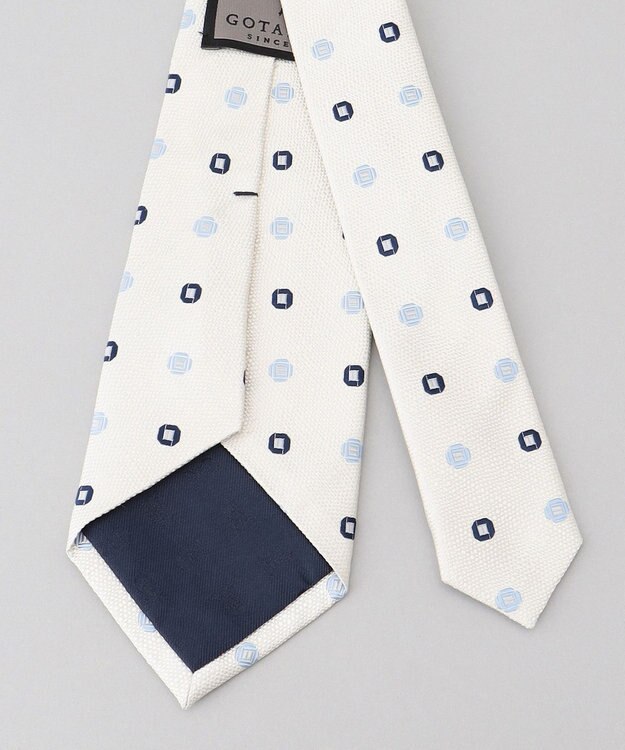 GOTAIRIKU 【日本製】ネクタイ_小紋柄 アイボリー系8