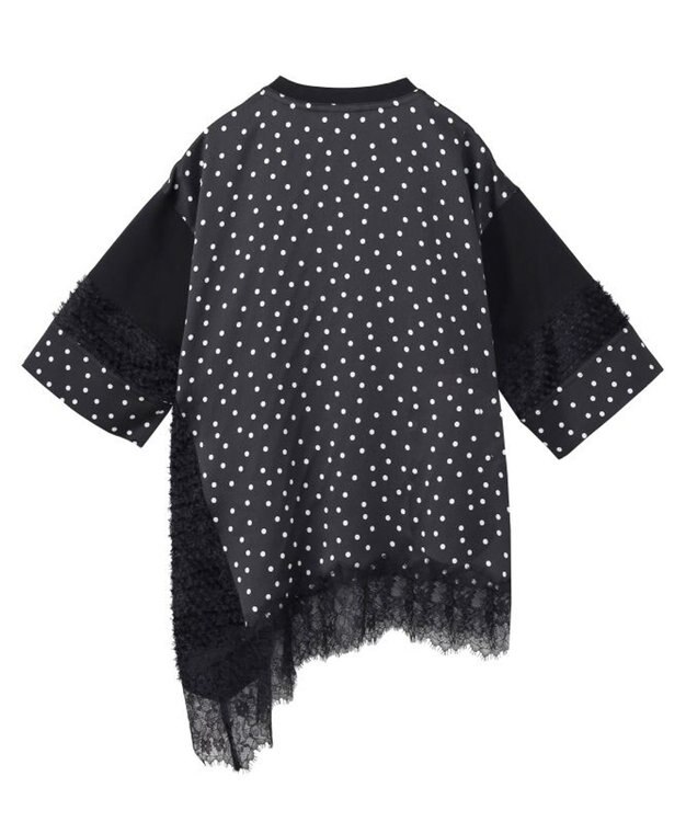 FORFORMO Lace T-shirt レースTシャツ プリントブラック