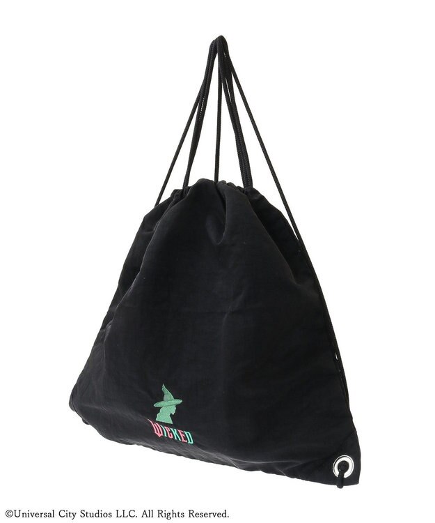 Green Parks ■ＷＩＣＫＥＤ　アイコン刺繍ナップサック Black