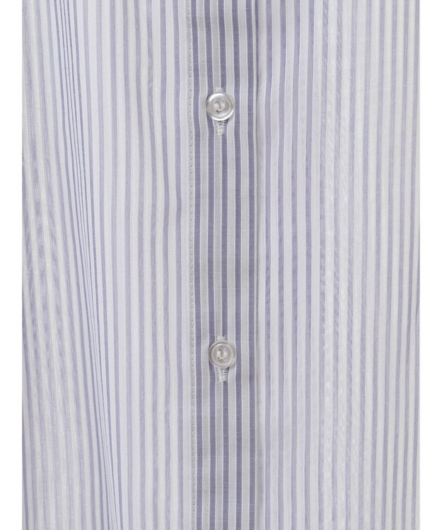 earth music&ecology 袖スリットリボンロングシャツ Navy