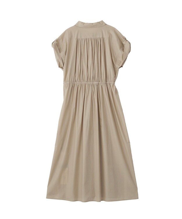 YECCA VECCA 【ORGABITS】タックシャツワンピース Beige