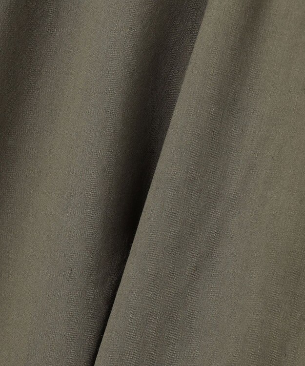 23区 L 【STORY7月号掲載/洗える】リネンヴィスコースストレッチ ドロスト パンツ カーキ系