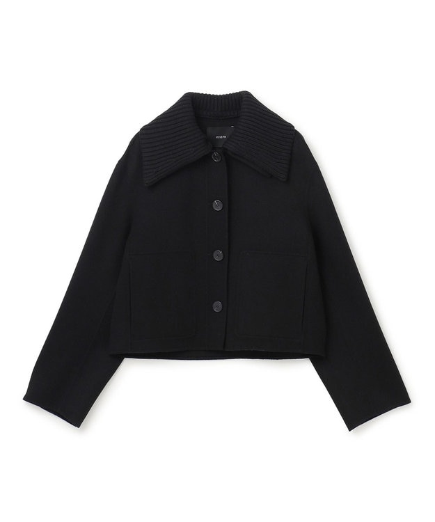 JOSEPH ライトダブルフェイス　ショートコート Black