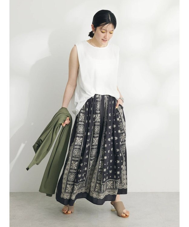 CRAFT STANDARD BOUTIQUE 肩タックノースリーブプルオーバー Off White