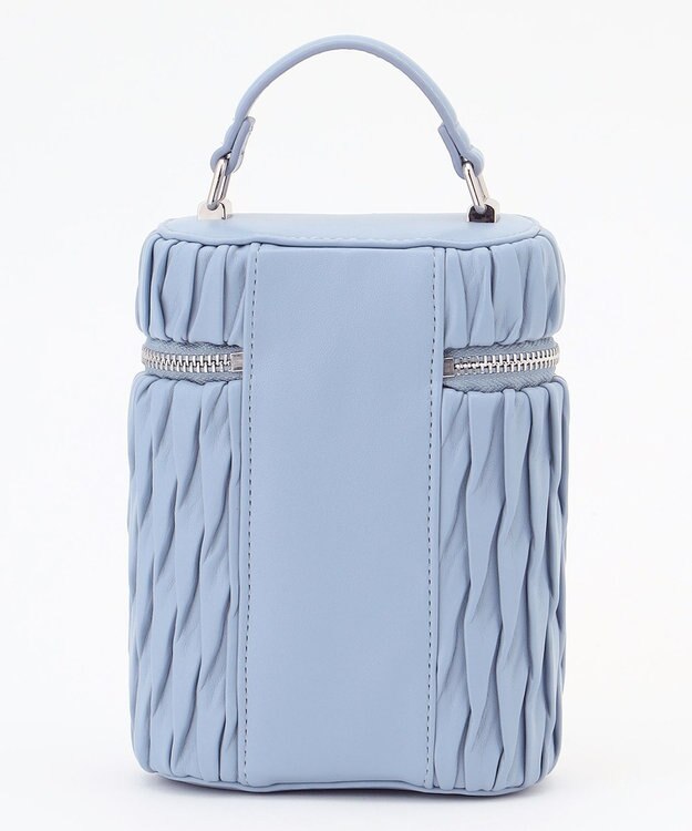LA BAGAGERIE 【MONICA】ランダムプリーツバニティバッグ ブルー