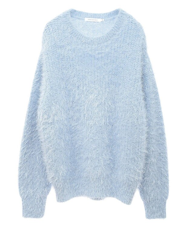 AMERICAN HOLIC フェザーゆるニットプルオーバー Sax