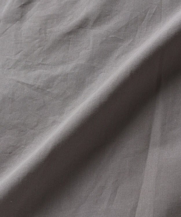 WHITE MAILS 【UNISEX】COTTON PAPER POPLIN BAND COLLAR SHIRT シャツ チャコールグレー