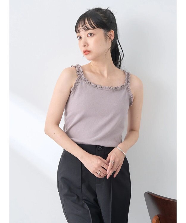 earth music&ecology フリルキャミ Mocha