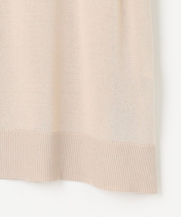 J.PRESS LADIES L 【洗える】ドライコットン ポロ ニット グレージュ系