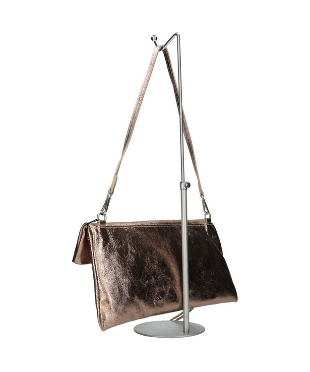 INTER-CHAUSSURES 【ANDREA CARDONE】レザーワイドサコッシュ ブロンズ