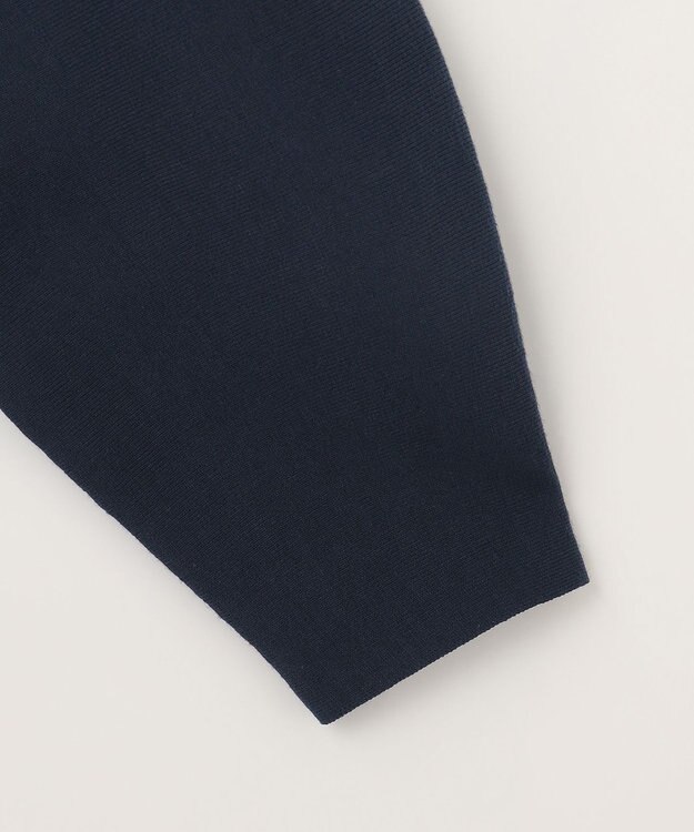 #Newans 【洗える】コンビネーションペプラムチュニックニット ネイビー