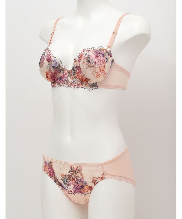 Wing WEB限定　ブラ＆ショーツセット　快適なつけごこち　はきこみ丈あさめ　ウイング／ワコール　CB3712 オレンジ