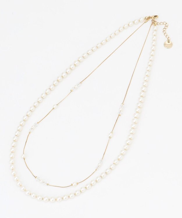 ANY SIS ジュエルパール調2連 ネックレス キスカ