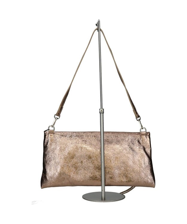 INTER-CHAUSSURES 【ANDREA CARDONE】レザーワイドサコッシュ ブロンズ