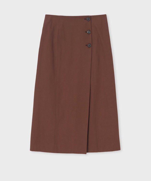 Paul Smith コットンギャバジン Aラインスカート チェスナット