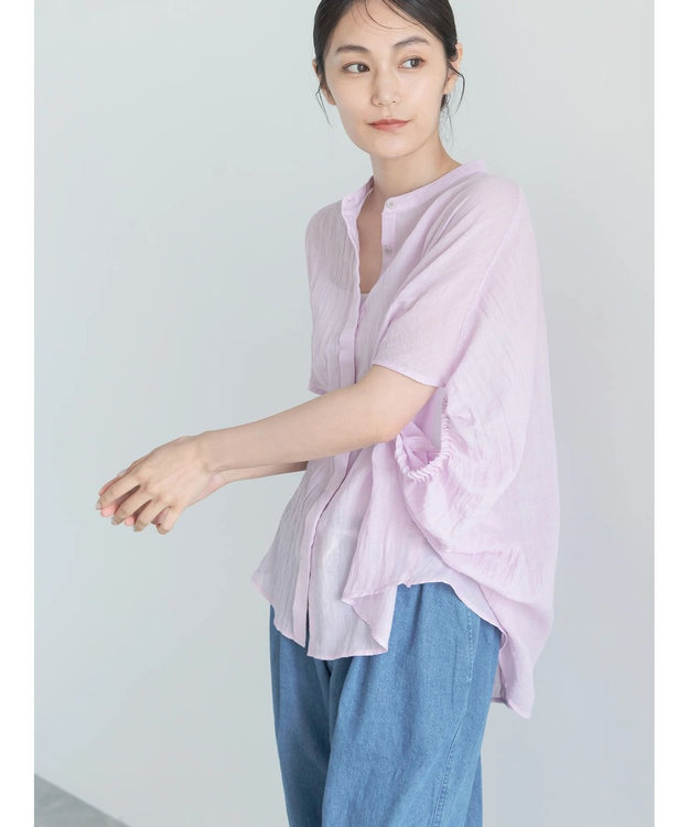 Te chichi 【7色展開】シャンブレーボイルドルマンシャツ パープル