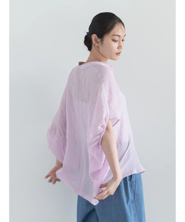 Te chichi 【7色展開】シャンブレーボイルドルマンシャツ パープル