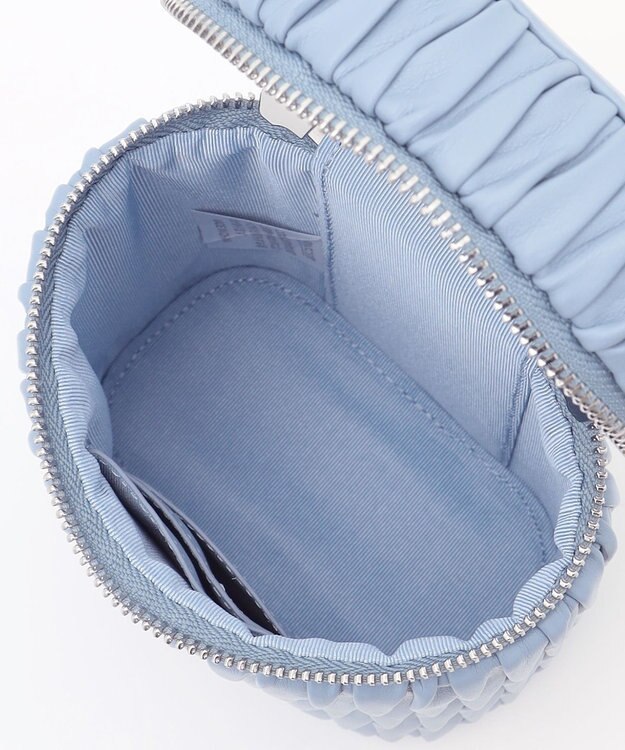 LA BAGAGERIE 【MONICA】ランダムプリーツバニティバッグ ブルー