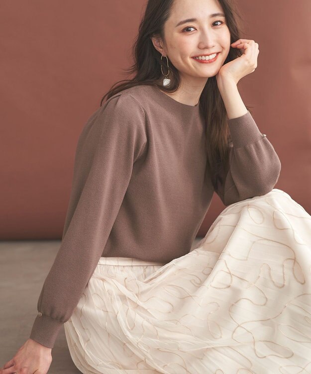 ANY SIS 【洗える】チョコレートカラー ニット ミルクチョコ