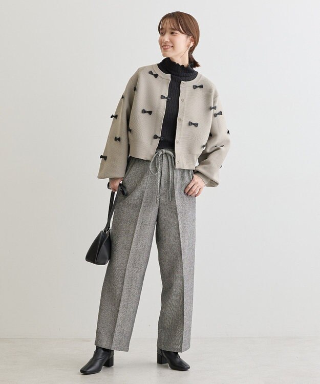 Green Parks ・ＥＬＥＮＣＡＲＥ　ＤＵＥ　ツイードカーブパンツ Beige