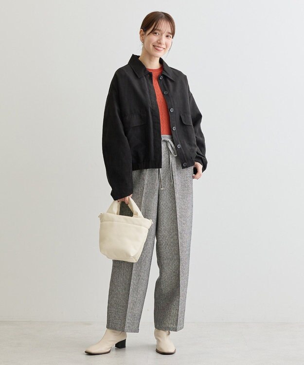 Green Parks ・ＥＬＥＮＣＡＲＥ　ＤＵＥ　ツイードカーブパンツ Beige