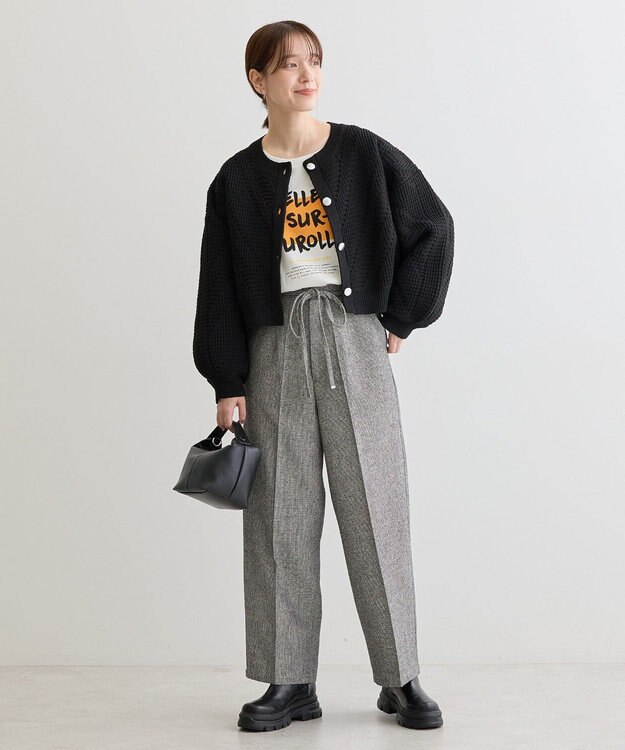 Green Parks ・ＥＬＥＮＣＡＲＥ　ＤＵＥ　ツイードカーブパンツ Beige