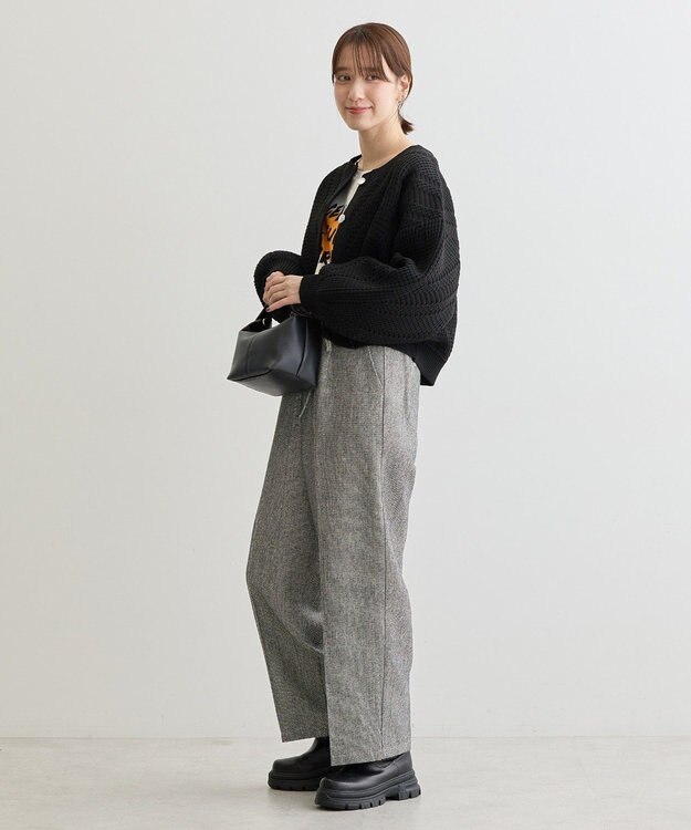 Green Parks ・ＥＬＥＮＣＡＲＥ　ＤＵＥ　ツイードカーブパンツ Beige