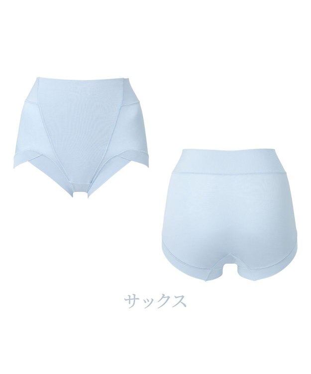 BRADELIS New York 【BRADELIS NewYork peace】綿混楽々dailyソフトショーツ25 補正下着 深め ヒップアップ お腹スッキリ サックス