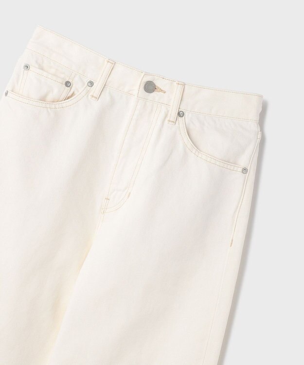 GRACE CONTINENTAL ワイドストレートホワイトデニム ホワイト