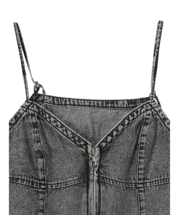 Green Parks ・ＥＬＥＮＣＡＲＥ　ＤＵＥ　Ｗ－ＺＩＰ　デニムキャミ Gray