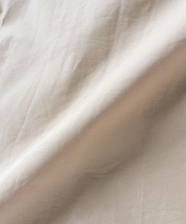 WHITE MAILS 【UNISEX】COTTON PAPER POPLIN BAND COLLAR SHIRT シャツ ベージュ