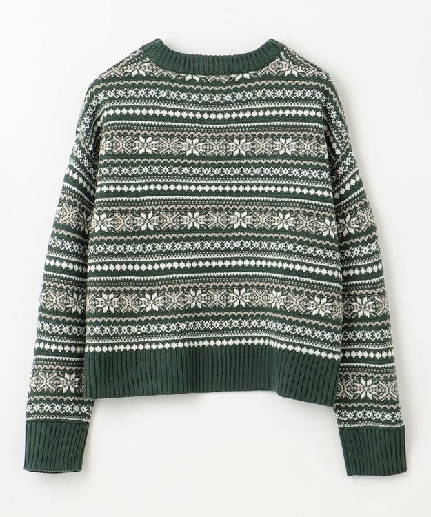 ANY 【洗濯機可能】ソフトアクリルスノージャガードニット グリーン