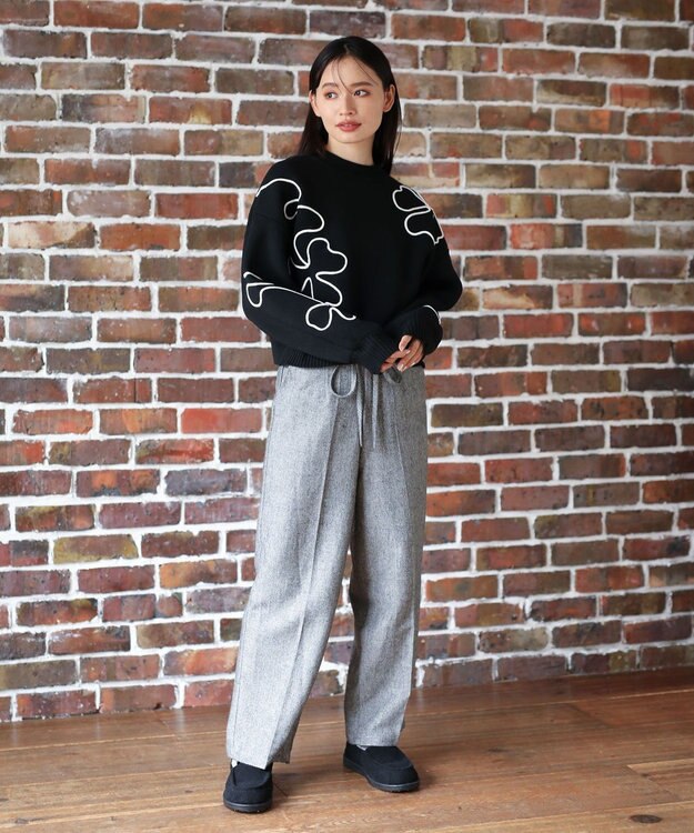 Green Parks ・ＥＬＥＮＣＡＲＥ　ＤＵＥ　ツイードカーブパンツ Beige