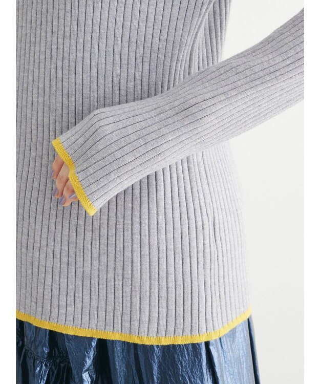 Green Parks ・ＥＬＥＮＣＡＲＥ　ＤＵＥ　ハイショクリブハイネックニット Gray Mixture