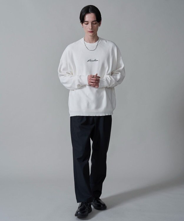 WEGO 【2点SET】アクセ付きワンポイントニットプルオーバー オフホワイト