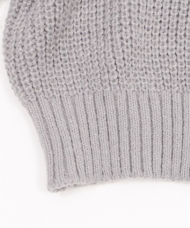 WEGO ダブルZIPニットカーデ グレー