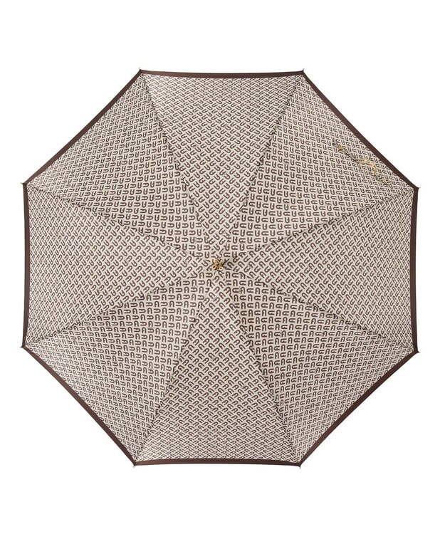 MOONBAT 【耐風】FURLA 長傘 モノグラム モカブラウン