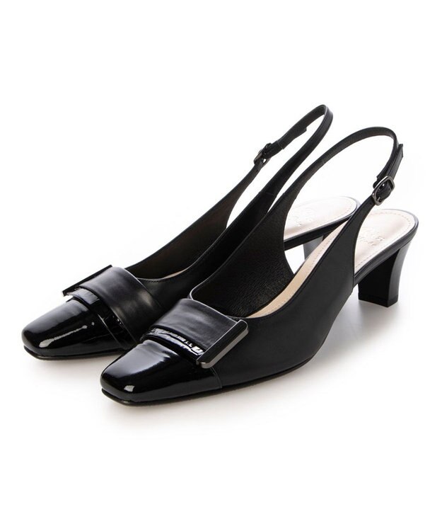 Riz raffinee <Riz raffinee>バックルモチーフバックベルトパンプス ブラック
